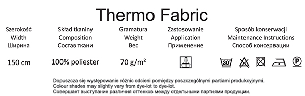 Thermo - thermal insulation fabrics - RUFLEX Importer tkanin.